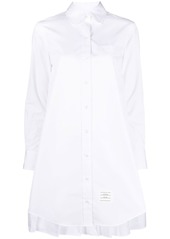 Thom Browne pleat-detail cotton shirtdress