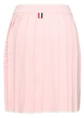 Thom Browne Pleated Cotton Knit Mini Skirt