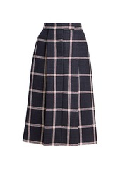 Thom Browne Prince Of Wales Tweed Check Skirt