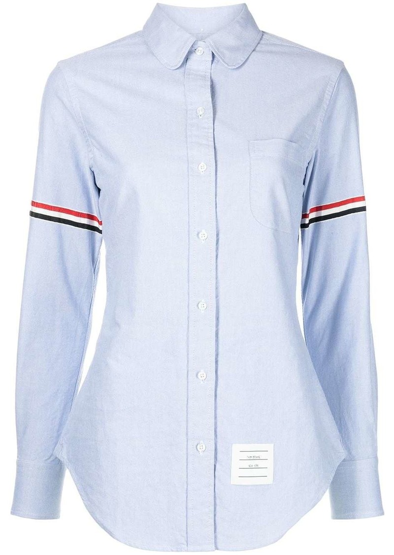 Thom Browne grosgrain armband long-sleeve Oxford shirt