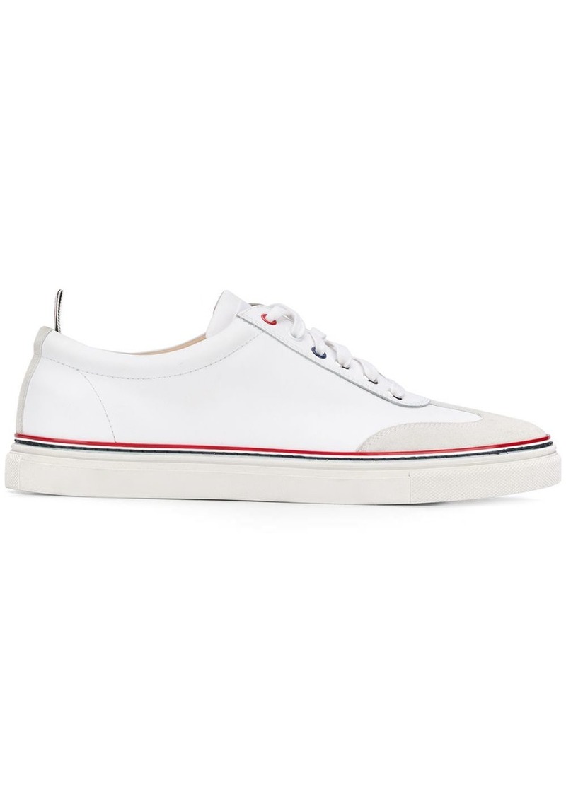 Thom Browne low-top calfskin sneakers