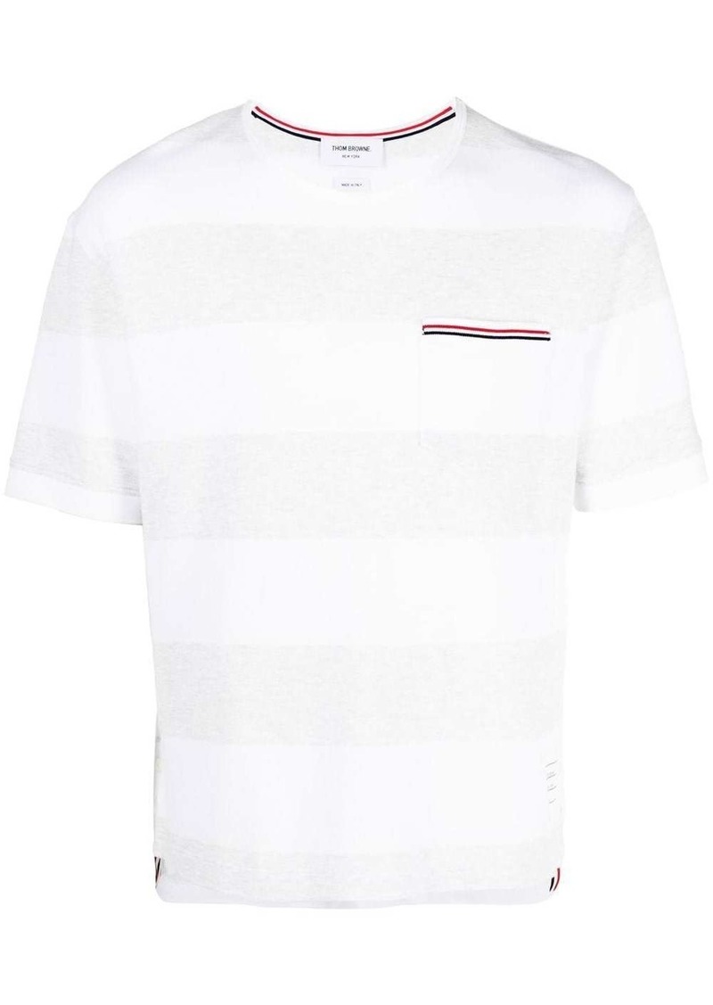 Thom Browne RWB pocket striped T-shirt