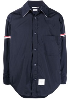 Thom Browne RWB Stripe logo-patch shirt jacket