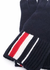 Thom Browne RWB stripe merino wool gloves