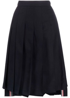 Thom Browne Super 120s twill pleated skirt