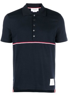 Thom Browne RWB-stripe polo shirt