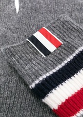 Thom Browne merino wool stripe rib gloves