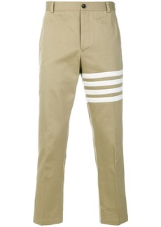 Thom Browne Seamed 4-Bar Stripe Unconstructed Chino Trouser In Cotton Twill