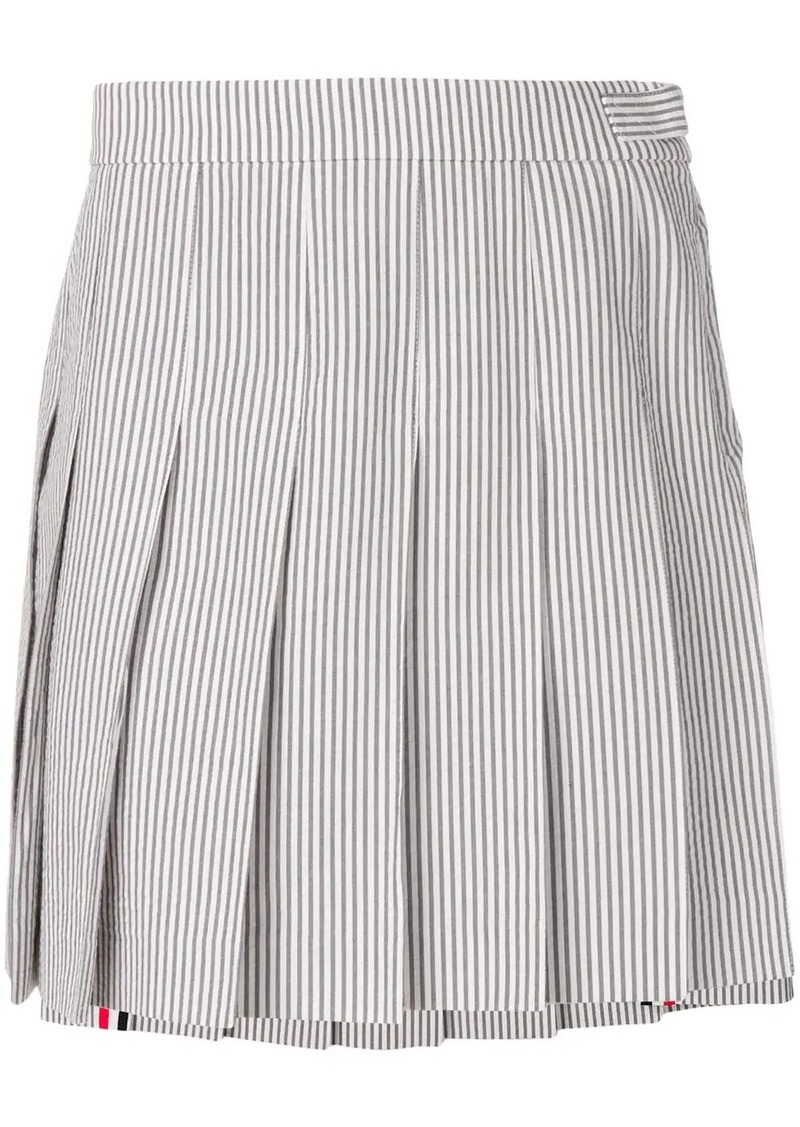 Thom Browne Seersucker pleated mini skirt