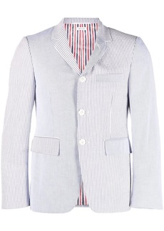 Thom Browne seersucker patchwork tailored blazer