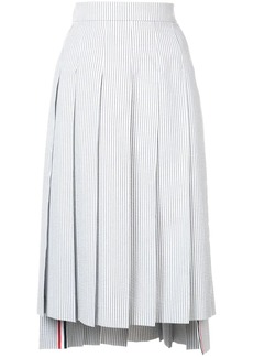 Thom Browne Seersucker Pleated Skirt