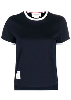 Thom Browne asymmetric hem short-sleeve T-shirt