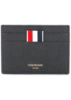 Thom Browne SIGLE CARD HOLDER IN PEBBLE GRAIN LEATHER