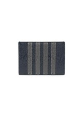 Thom Browne 4-Bar stripe leather cardholder