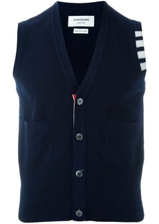 Thom Browne sleeveless buttoned cardigan