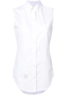 Thom Browne Sleeveless Grosgrain Poplin Shirt