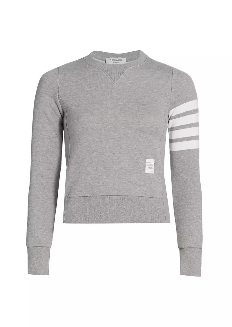 Thom Browne Slim Cotton Crewneck Sweatshirt