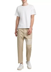 Thom Browne Straight 4-Bar Striped Cotton Trousers