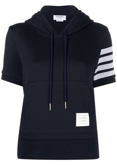 Thom Browne stripe-detail drawstring hoodie