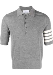 Thom Browne stripe-detail short-sleeved polo shirt