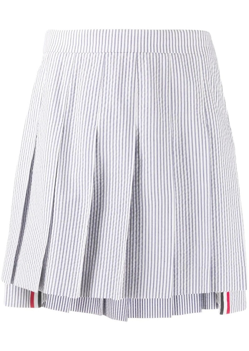 Thom Browne seersucker pleated miniskirt