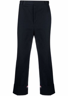 Thom Browne stripe-trim straight-leg trousers