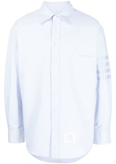 Thom Browne striped-detail long-sleeved shirt
