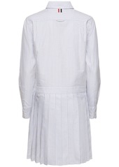 Thom Browne Striped Oxford Cotton Mini Dress
