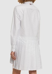 Thom Browne Striped Oxford Cotton Mini Dress