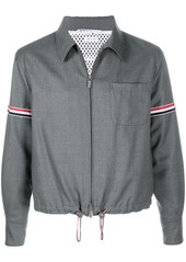 Thom Browne striped zip-up shirt jacket