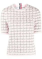 Thom Browne windowpane jacquard short-sleeve T-shirt