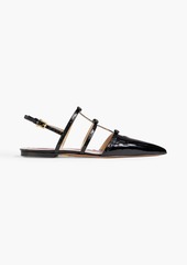 Thom Browne - Bow-detailed patent-leather flats - Black - EU 36