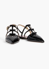 Thom Browne - Bow-detailed patent-leather flats - Black - EU 36