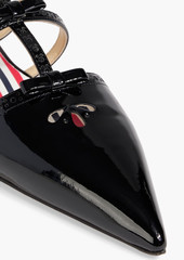 Thom Browne - Bow-detailed patent-leather flats - Black - EU 36