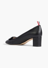 Thom Browne - Bow-detailed pebbled-leather pumps - Black - EU 37