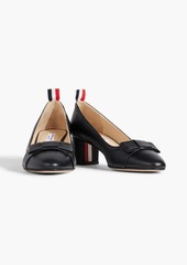 Thom Browne - Bow-detailed pebbled-leather pumps - Black - EU 37