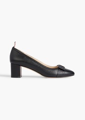 Thom Browne - Bow-detailed pebbled-leather pumps - Black - EU 37