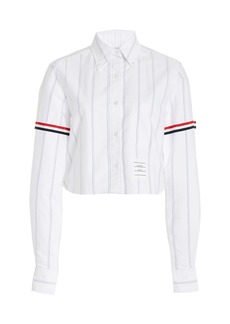 Thom Browne - Cropped Cotton Shirt - White - IT 38 - Moda Operandi