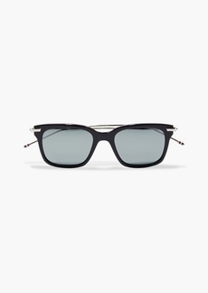 Thom Browne - D-frame silver-tone and acetate sunglasses - Blue - OneSize