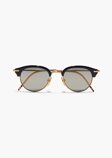 Thom Browne - Round-frame gold-tone and acetate sunglasses - Metallic - OneSize