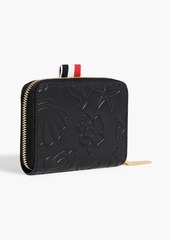 Thom Browne - Embossed leather wallet - Black - OneSize