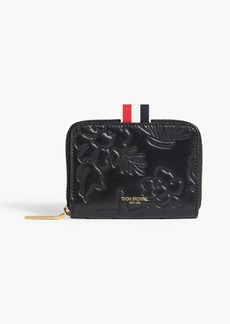 Thom Browne - Embossed leather wallet - Black - OneSize