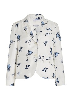 Thom Browne - Floral Silk Blazer - White - IT 38 - Moda Operandi