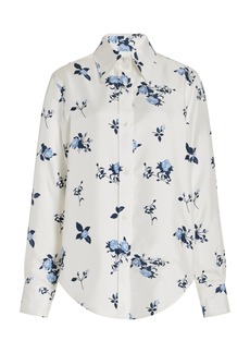 Thom Browne - Floral Silk Shirt - White - IT 42 - Moda Operandi