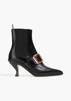 Thom Browne - Buckle-detailed leather ankle boots - Black - EU 36