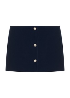 Thom Browne - Low-Rise Wool Mini Skirt - Navy - IT 36 - Moda Operandi