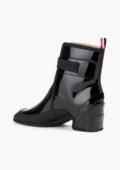 Thom Browne - Matte and patent-leather ankle boots - Black - EU 35