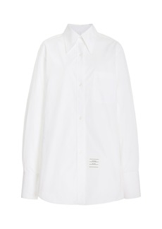 Thom Browne - Oversized Cotton Shirt - White - IT 44 - Moda Operandi