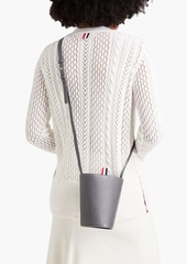 Thom Browne - Pebbled-leather bucket bag - Gray - OneSize