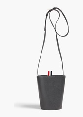Thom Browne - Pebbled-leather bucket bag - Gray - OneSize